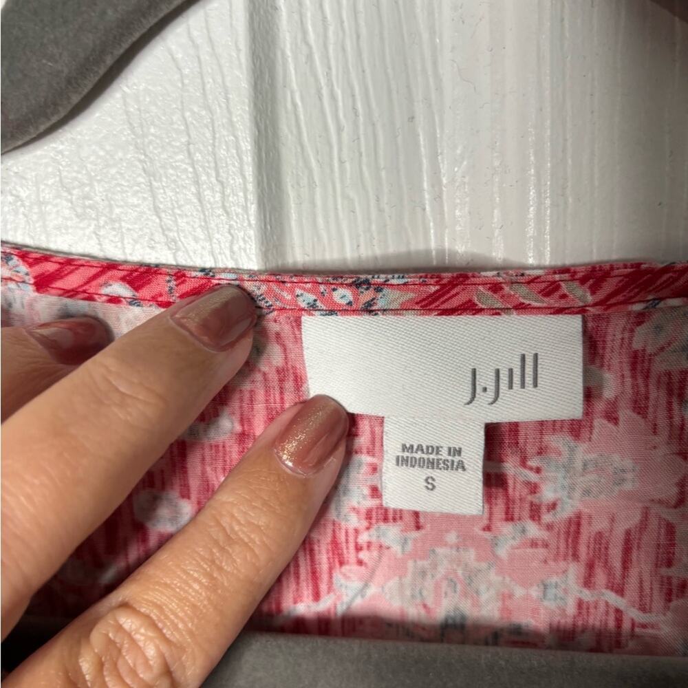 J. Jill Red Pink Paisley Sleeveless Shift Rayon Small - Picture 4 of 6